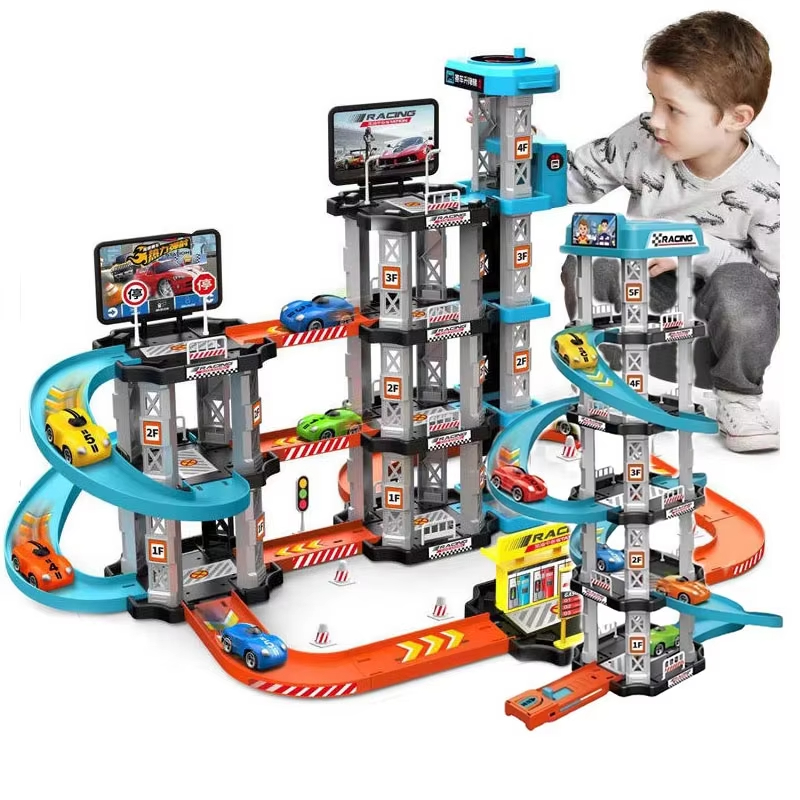 Hot Wheels Car Track Sets - カーレーストラック ランプおもちゃ 子供用ガレージ カタパルトトラックゲームおもちゃ キッズビルディング 駐車場