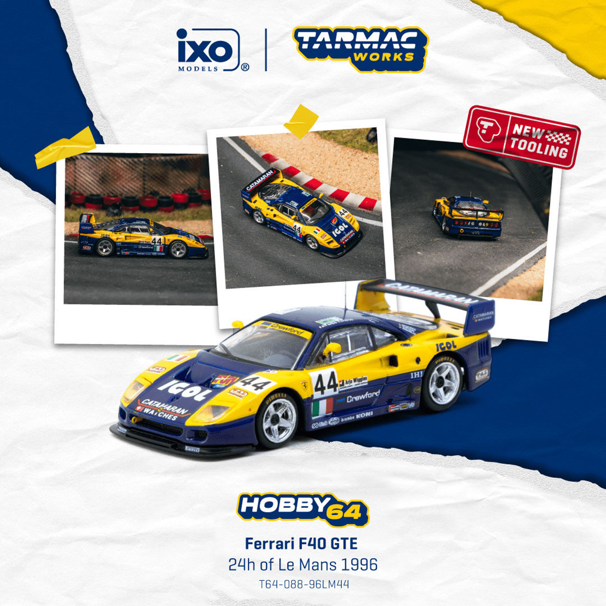 Die Cast Car 1 64 - 在庫あり TW 1:64 フェラーリ F40 GTE