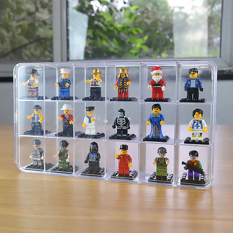 18 グリッドアクリルディスプレイボックスレゴフィギュア収納 - Lego Minifigure Holder のレビューと価格