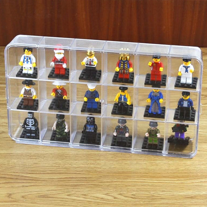 18 グリッドアクリルディスプレイボックスレゴフィギュア収納 - Lego Minifigure Holder のレビューと価格