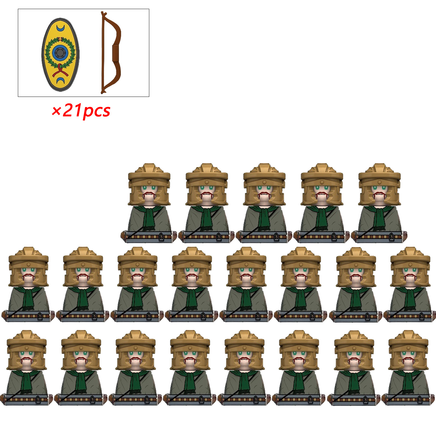 21 個 MOC クリエイティブ中世 Kinghts ローマ - Lego Minifigure Holder のレビューと価格
